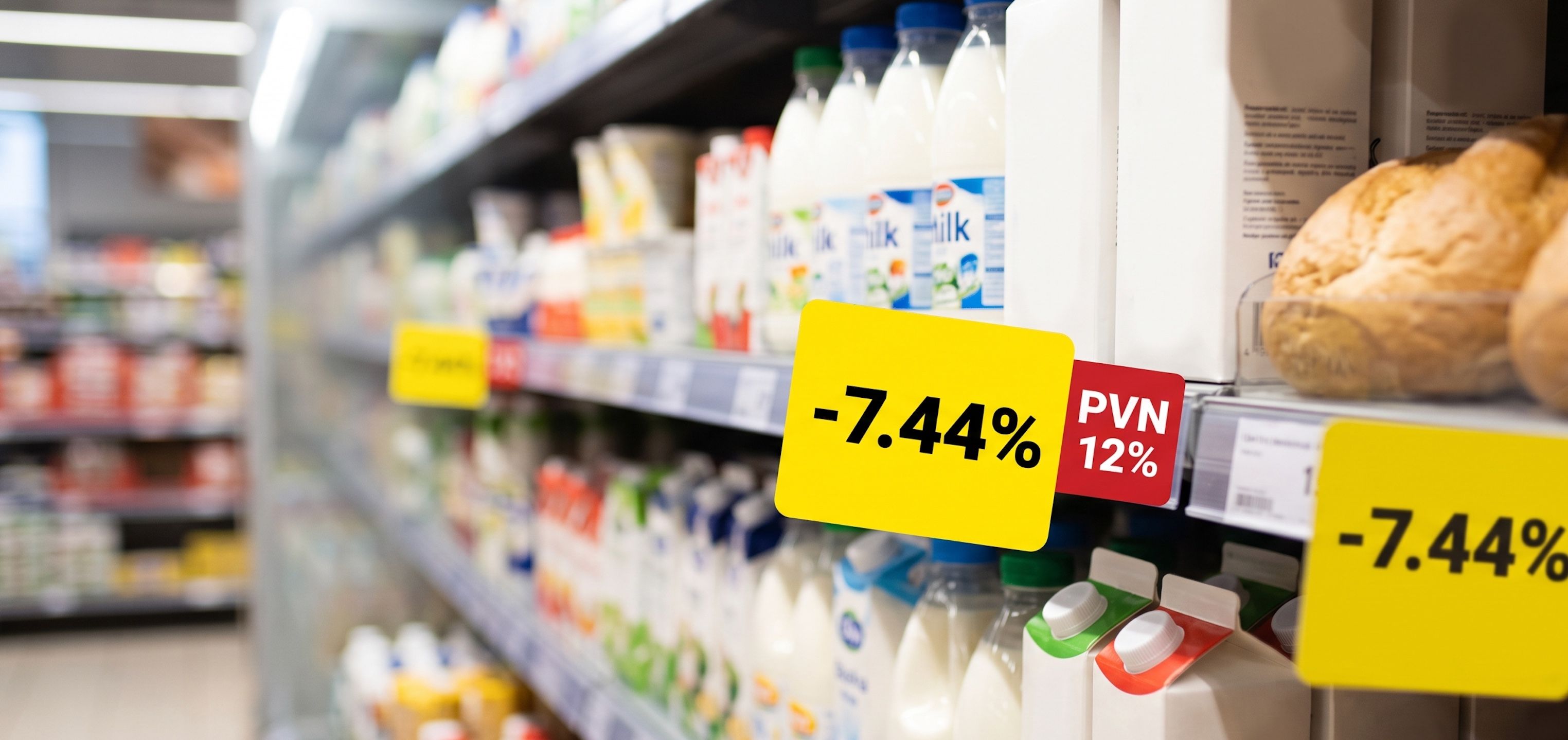 Vai PVN samazinājums tiešām nonāk līdz pircējam? Pirmie dati no veikalu plauktiem